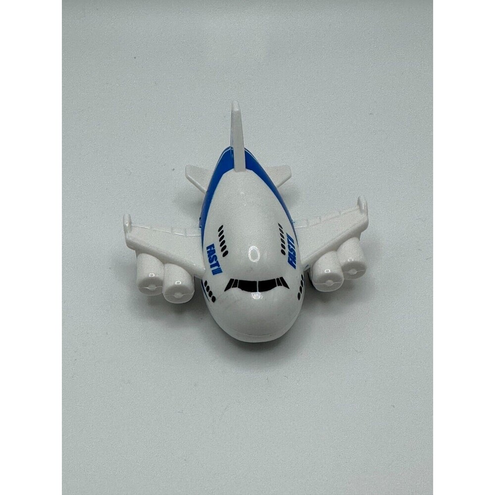 NKOK Toy Plastic 747 Jumbo Jet "Sky Airline" BLIE & WHITE-SET OF 1